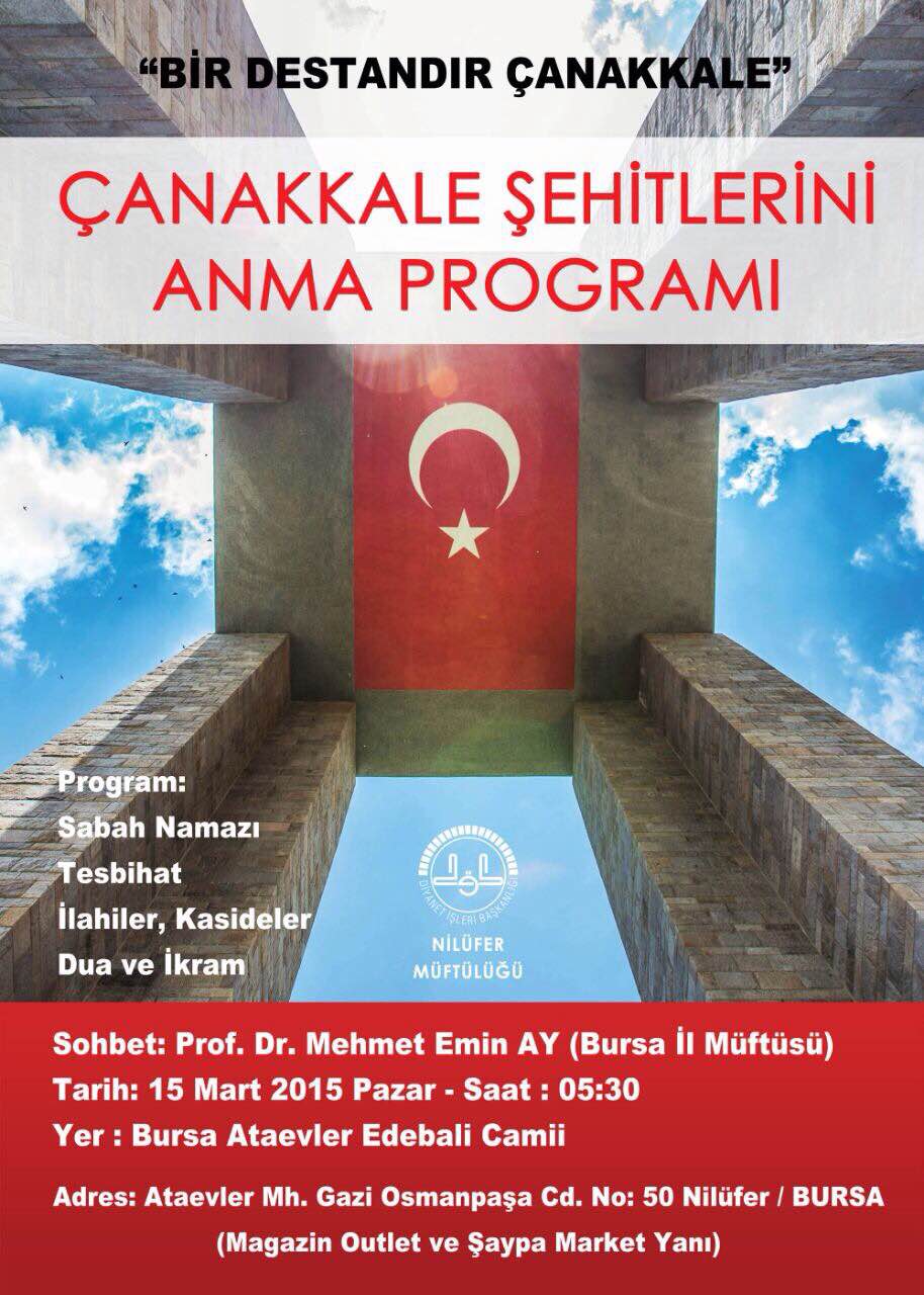 Çanakkale Şehitleri Anma Programı